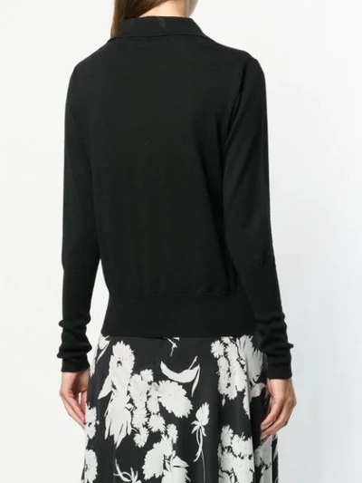 Shop Diane Von Furstenberg Knitted Collar Top In Black