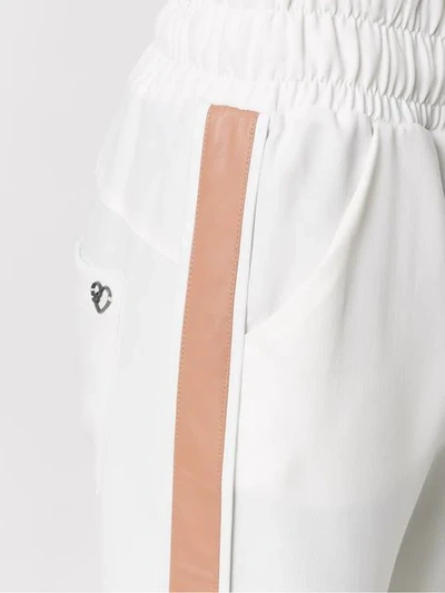 Shop Andrea Bogosian Stripe Detail Joggers In White