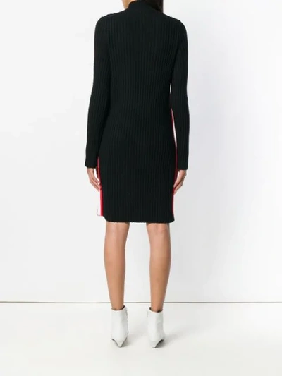 Shop Calvin Klein 205w39nyc Side Stripe Polo Dress In Black