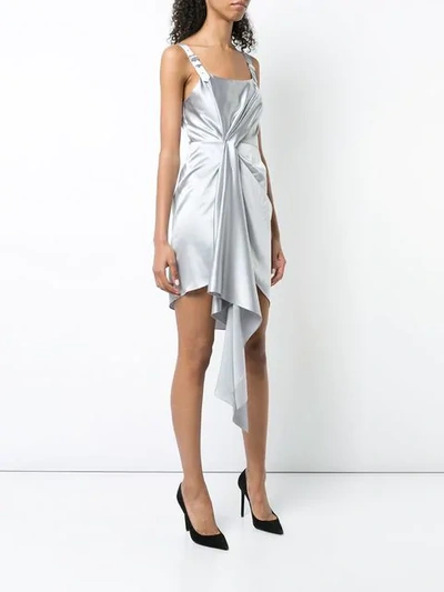 Shop Fleur Du Mal Asymmetrisches Kleid In Metallic