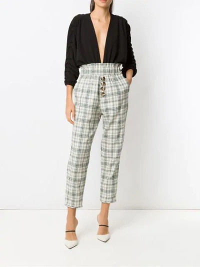 Shop Framed Played Cropped Trousers In Neutrals