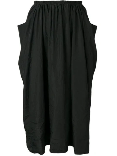 Shop Comme Des Garçons Comme Des Garçons Drapey Skirt In Black