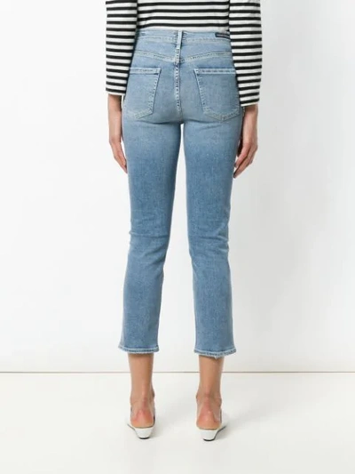 Shop Citizens Of Humanity Five Pocket Cropped Jeans In Blue