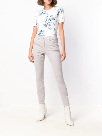 Shop J Brand Alana Skinny Corduroy Trousers - Grey