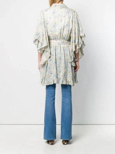 Shop Mes Demoiselles Frilled Kimono In Multi