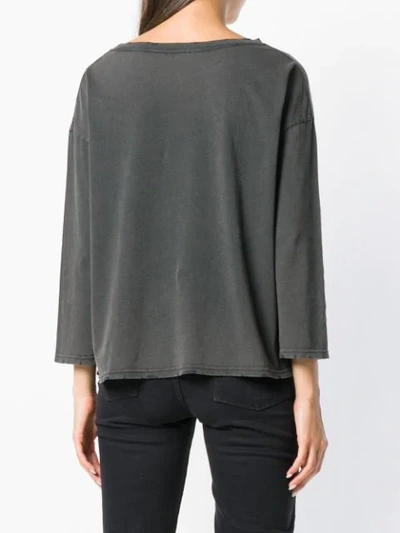 Shop Masscob Distressed Long Sleeve T-shirt In Grey
