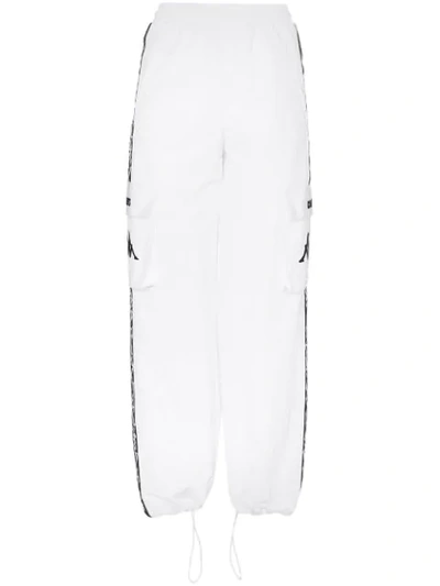 Shop Charm's X Kappa Flame-stripe Utility Pocket Track Pants In 114 - White