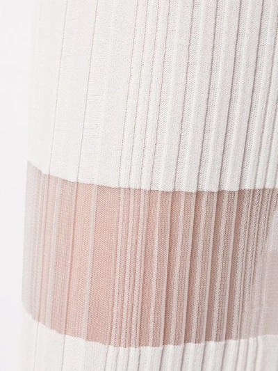 Shop Dion Lee Opacity Pleated Skirt In White