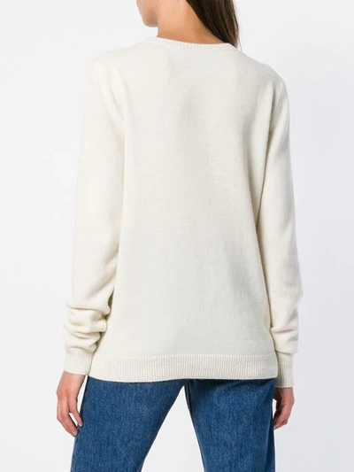 Shop Gucci Corsage Sweater In Neutrals