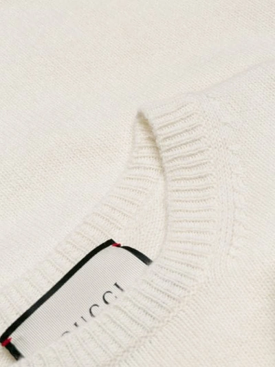 Shop Gucci Corsage Sweater In Neutrals