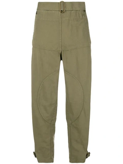 Jw Anderson Belted Layered Cotton-canvas Straight-leg Pants In 