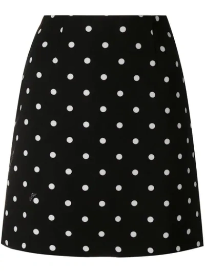 Shop Vivetta Polka Dot Mini Skirt In Black