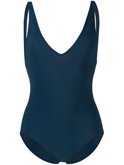 Shop Totême Toteme Reversible Swimsuit - Blue