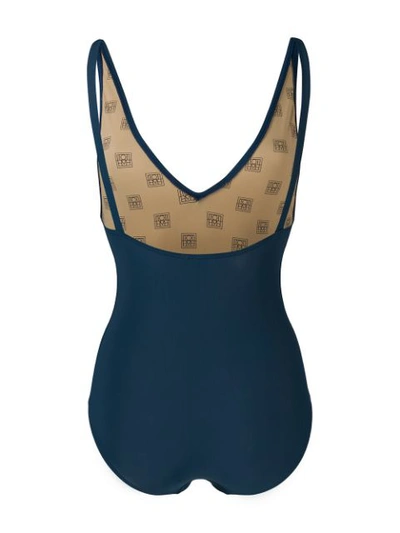 Shop Totême Toteme Reversible Swimsuit - Blue