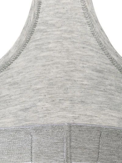 Shop Calvin Klein 205w39nyc Logo Cropped Top In Grey