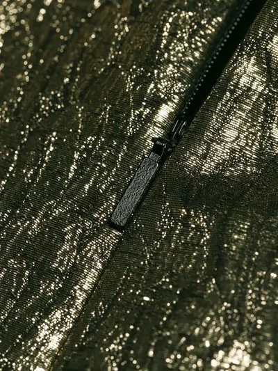 Shop Saint Laurent Textured Mini Dress In Metallic