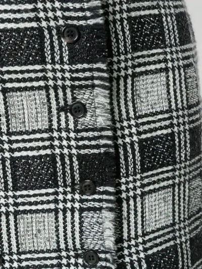 Shop Thom Browne Prince Of Wales Tweed Mini Skirt - Black