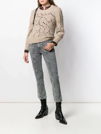 Shop Isabel Marant Étoile Knitted Sweatshirt In Neutrals
