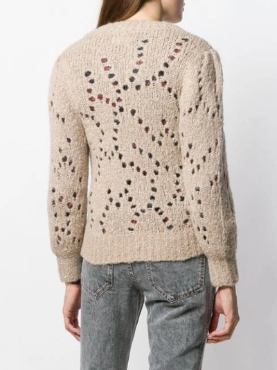 Shop Isabel Marant Étoile Knitted Sweatshirt In Neutrals