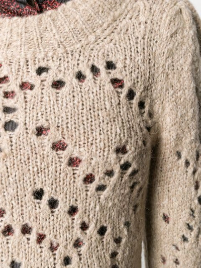 Shop Isabel Marant Étoile Knitted Sweatshirt In Neutrals