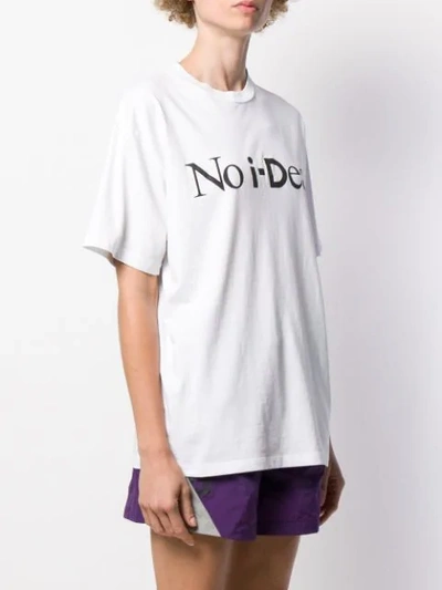 Shop Aries 'no I-dea' T-shirt In White