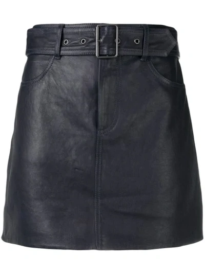 Shop Victoria Victoria Beckham Belted Mini Skirt In Blue