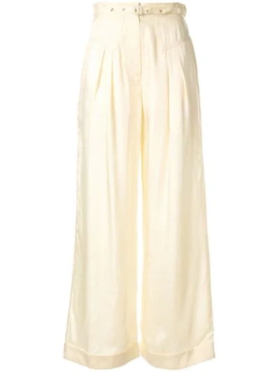 Shop Alice Mccall Favour Wide-leg Trousers In Neutrals