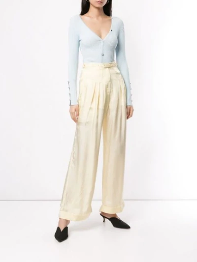 Shop Alice Mccall Favour Wide-leg Trousers In Neutrals