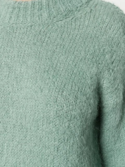 Shop Erika Cavallini Slit Cuff Sweater - Green