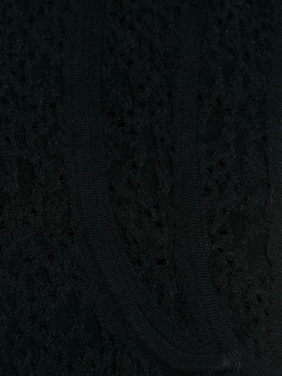 Shop Versace Pointelle Knit Top In Black