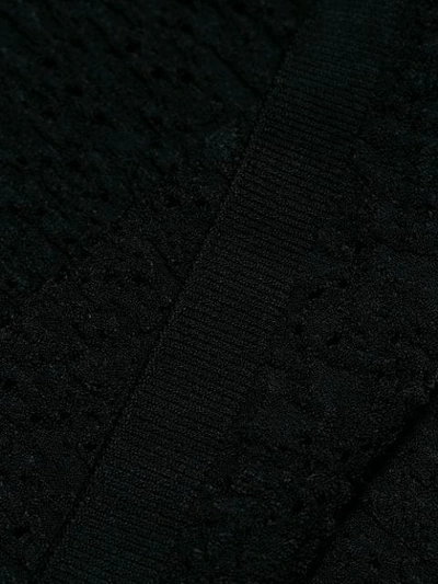 Shop Versace Pointelle Knit Top In Black