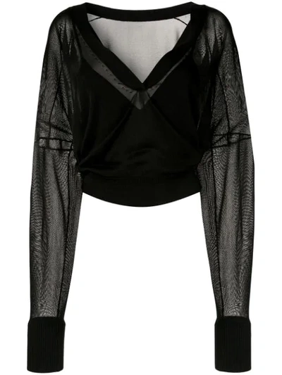 Shop Dion Lee Interlocks Double Cardigan In Black