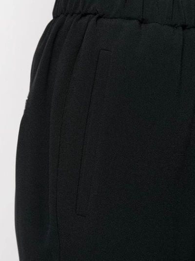 Shop Forte Forte Ruched Detail Cropped Trousers In Black