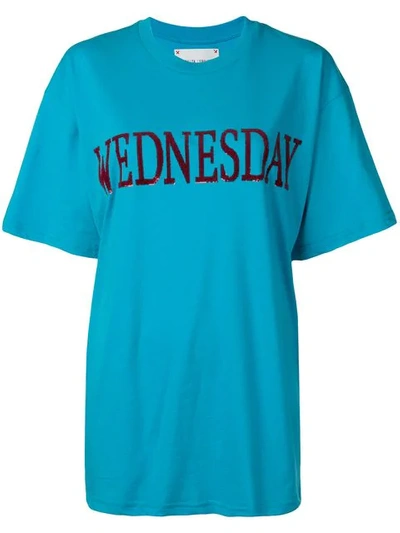 Shop Alberta Ferretti 'wednesday' T-shirt In Blue