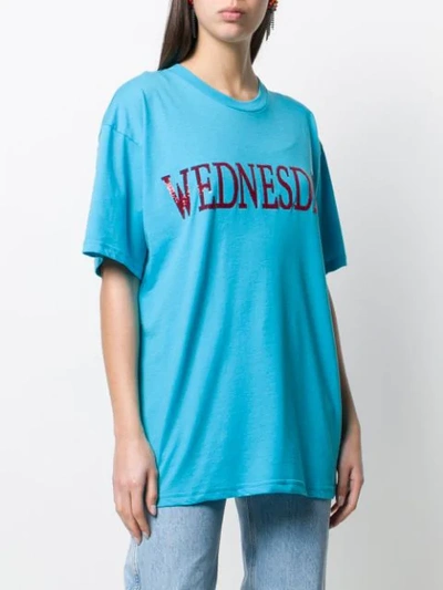 Shop Alberta Ferretti 'wednesday' T-shirt In Blue