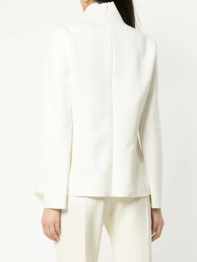 Shop Maison Rabih Kayrouz Asymmetric Blouse In White