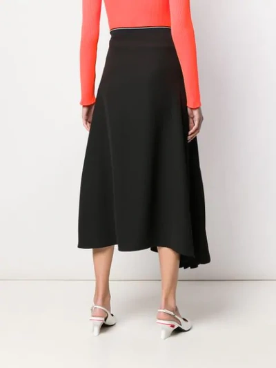 PRADA ASYMMETRIC SKIRT - 黑色