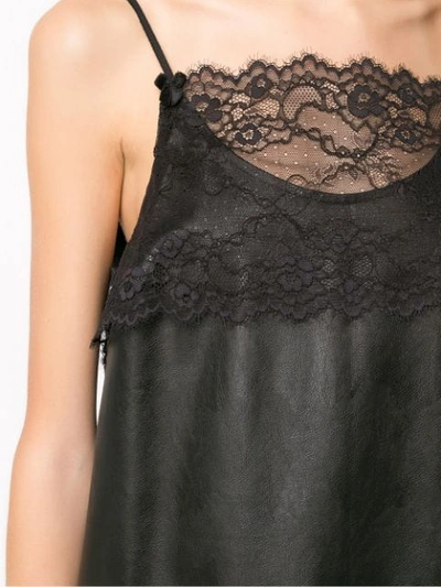 Shop À La Garçonne Lace Detail Blouse In Black