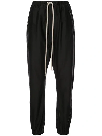 Shop Rick Owens Drawstring Joggers In Black