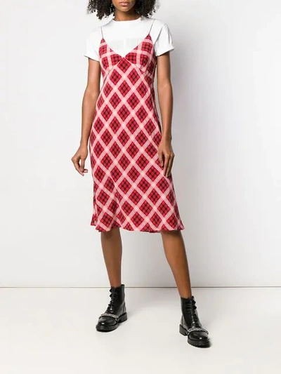 Shop Marc Jacobs Plaid Spaghetti In Red