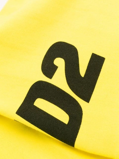 Shop Dsquared2 Logo Print Leggings - Yellow
