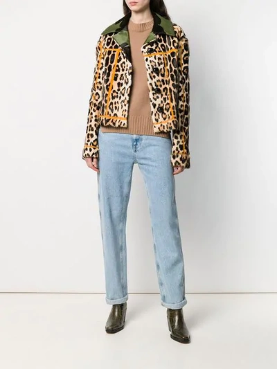 Liska Leopard Print Jacket In Neutrals