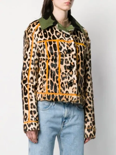 Liska Leopard Print Jacket In Neutrals