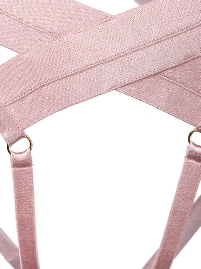 Shop Bordelle Strappy Suspenders In Pink