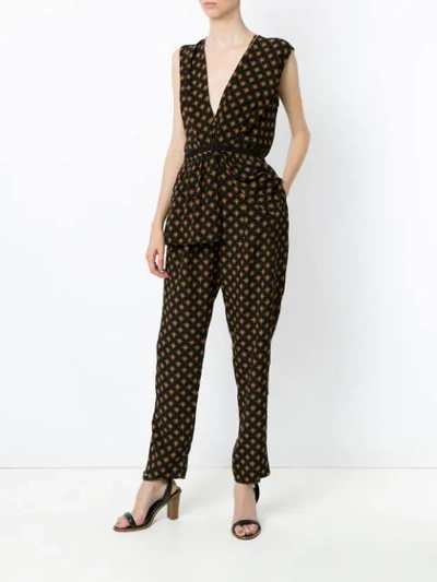 Shop Andrea Marques Overlay Printed Bodysuit In Black