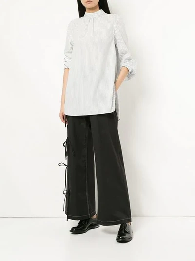Shop Blindness Side Bow Detail Trousers In Black