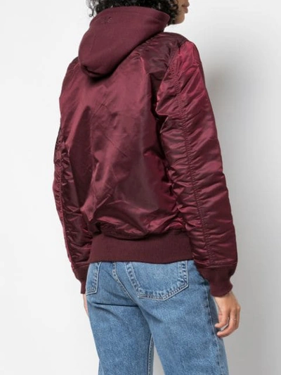 Shop Alpha Industries Bomber Jacket In Red