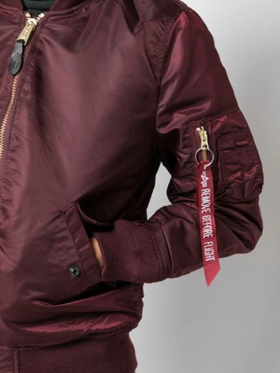 Shop Alpha Industries Bomber Jacket In Red