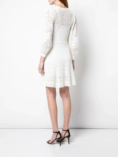 Shop A.l.c . Knitted Long Sleeve Dress - White