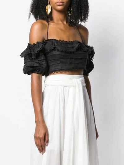 Shop Zimmermann Allia Crop Top In Black